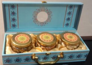 DESIGNER BLUE BOXES 3 BOWL